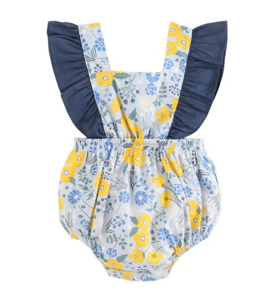 Blue Ruffle Romper